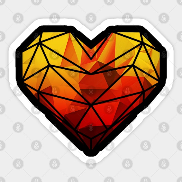 Origami Diamond Heart Sticker by bobyberto